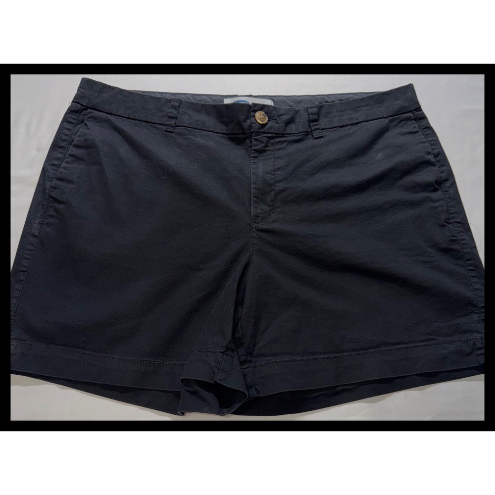 Old Navy‎ Everyday Short Women Size 16 Black Chino Stretch Casual Summer